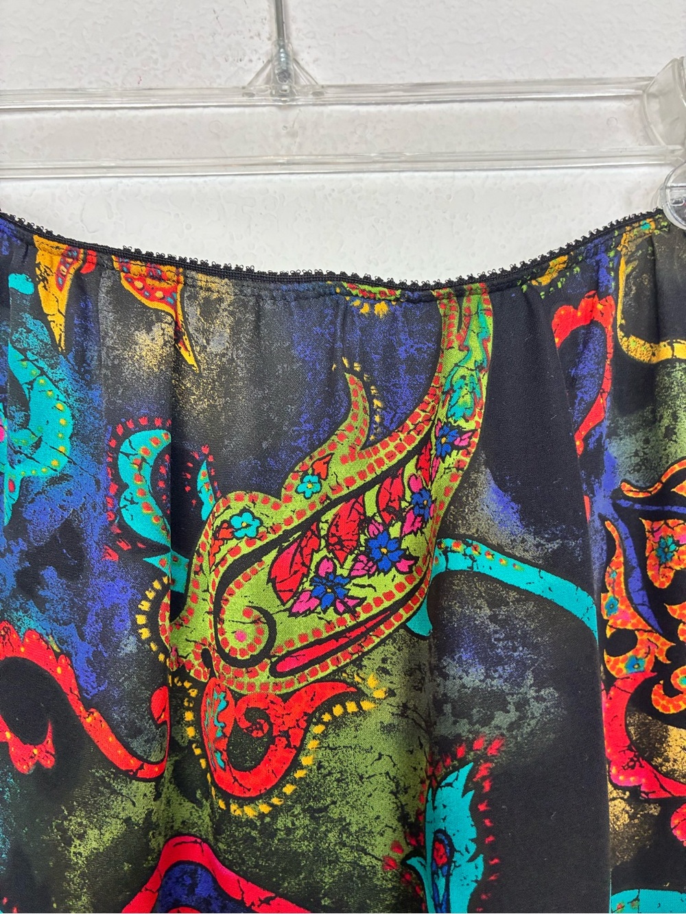 Chico's Design Pure Silk Asymmetrical Midi Skirt w/Handkerchief Hem, lined - Picture 5 of 8